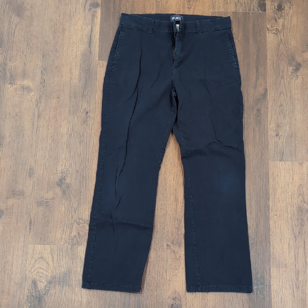 12 Husky Navy Straight-Leg Chino's/Uniform Pants